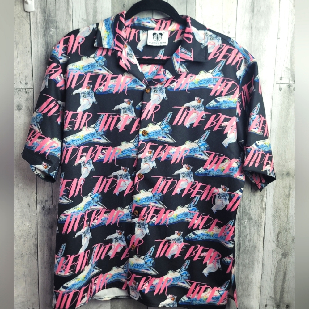 Gloomy Bear Tide Bear Space Shuttle Aloha Shirt